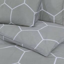 Berkfield Home Duvet Cover Set Grey 140x200 cm Cotton - thumbnail 5