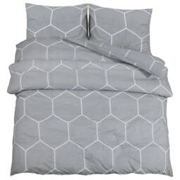 Berkfield Home Duvet Cover Set Grey 140x200 cm Cotton