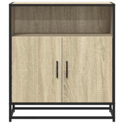 Berkfield Home Sideboard Sonoma Oak 68x35x76 cm Engineered Wood in Brown - Size: 68 x 35 x 76 cm - thumbnail 4