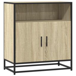 Berkfield Home Sideboard Sonoma Oak 68x35x76 cm Engineered Wood in Brown - Size: 68 x 35 x 76 cm - thumbnail 2