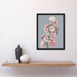 "Artery8 Cherry Blossom Flower Bloom Vintage Japan Framed Wall Art Print in Pink - Size: W12"" x H16""" - thumbnail 4