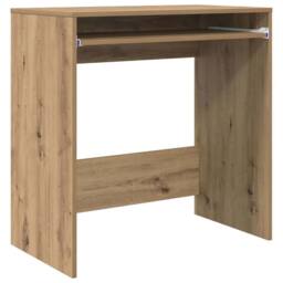 Berkfield Home Computer Desk Artisan Oak Engineered Wood Standard Simple in Brown