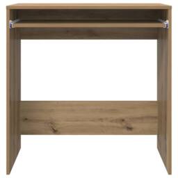 Berkfield Home Computer Desk Artisan Oak Engineered Wood Standard Simple in Brown - thumbnail 6