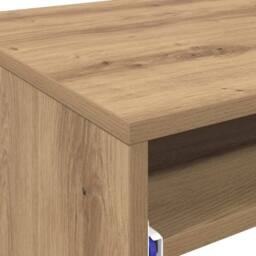 Berkfield Home Computer Desk Artisan Oak Engineered Wood Standard Simple in Brown - thumbnail 9