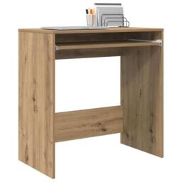 Berkfield Home Computer Desk Artisan Oak Engineered Wood Standard Simple in Brown - thumbnail 3