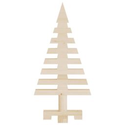 Berkfield Home Wooden Christmas Tree for Decoration 60 cm Solid Wood Pine in Brown - thumbnail 4