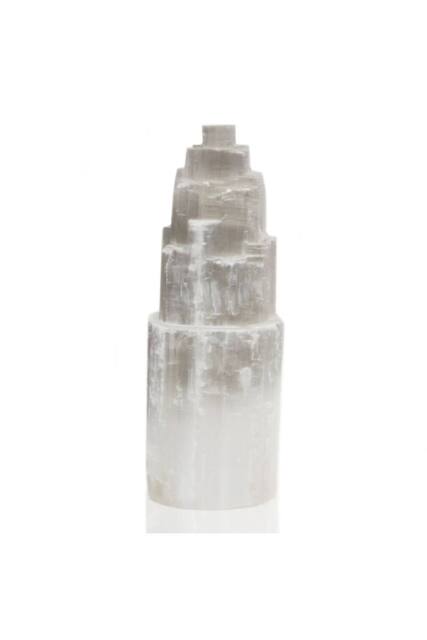KDMD Natural Selenite Tower Lamp - Cleansing, Healing & Peaceful Light in Off-White - image 1