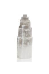 KDMD Natural Selenite Tower Lamp - Cleansing, Healing & Peaceful Light in Off-White - thumbnail 1
