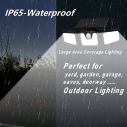 NESTLUNE 3-Head Solar Light LED PIR Motion Sensor Outdoor in Black - thumbnail 4