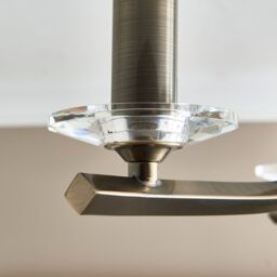 Pagazzi Morden 3 Light Antique Brass Semi Flush Ceiling Light in Gold - thumbnail 5