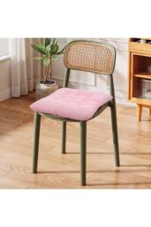 Living and Home Set of 4 Comfortable Square Chair Cushions in Pink - thumbnail 4
