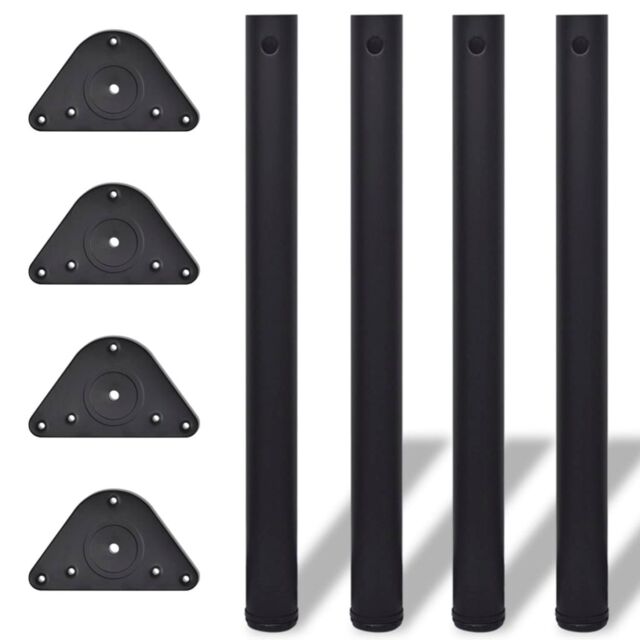 Berkfield Home 4 Height Adjustable Table Legs Black 710 mm - image 1
