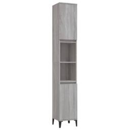 Berkfield Home Modern 3 Piece Bathroom Cabinet Set Grey Sonoma Engineered Wood - thumbnail 6