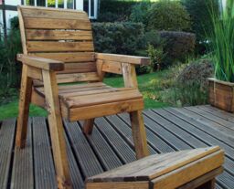Charles Taylor Trading One Seater Lounger in Brown - thumbnail 1
