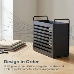 Havendro Black Metal Magazine & File Holder - thumbnail 4