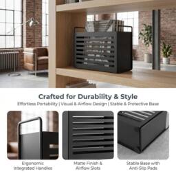 Havendro Black Metal Magazine & File Holder - thumbnail 5