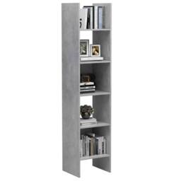 Berkfield Home Book Cabinet Concrete Grey 40x35x180 cm Engineered Wood - Size: 40 x 35 x 180 cm - thumbnail 5