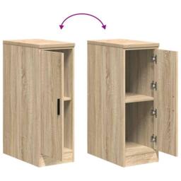 Berkfield Home Garage Storage Cabinet Sonoma Oak 30x51x85 cm Solid Wood Pine in Brown - Size: 30 x 51 x 85 cm - thumbnail 9