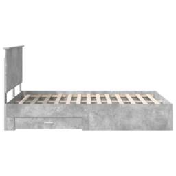Berkfield Home Bed Frame Concrete Grey 160 x 200 cm Engineered Wood - thumbnail 9