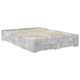 Berkfield Home Bed Frame Concrete Grey 160 x 200 cm Engineered Wood - thumbnail 6