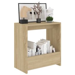 Berkfield Home Side Table Sonoma Oak 50x26x50 cm Engineered Wood in Brown - Size: 50 x 26 x 50 cm - thumbnail 3