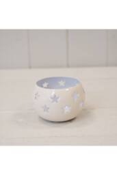 KDMD White Votive with Star Cut Design - thumbnail 1