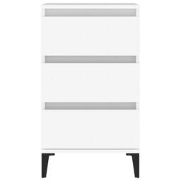 Berkfield Home Durable Bedside Cabinet White 40x35x70 cm Engineered Wood - Size: 40 x 35 x 70 cm - thumbnail 7