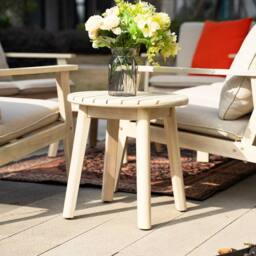 Direct Wicker 6-Piece Acacia Wood Outdoor Sectional Sofa Set, Naturally Sanded in Cream - Size: 5 Pack - thumbnail 3