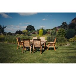 Churnet Valley Garden Furniture Ltd Valley 6 Seater 6XC Set - Min. Assembly Required - Set of Cushions Inc in Brown - thumbnail 4