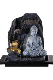 H&O Direct Tabletop Water Fountain Buddha Decor in Grey - thumbnail 5