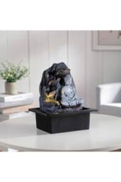 H&O Direct Tabletop Water Fountain Buddha Decor in Grey - thumbnail 2