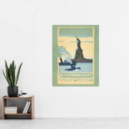 "Artery8 Statue of Liberty New York City Rachael R Elmer Wall Art Poster Print in Green - Size: W18"" x H24""" - thumbnail 4