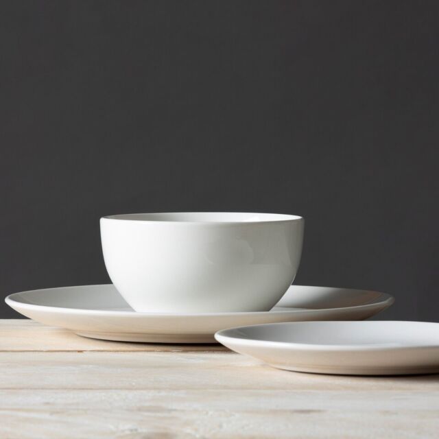 Carnaby 'Islington' 12 Piece Dinnerware Porcelain White Set Dishwasher Microwave Safe Up to 4 Places Family & Guest - Size: 12 Pack - image 1