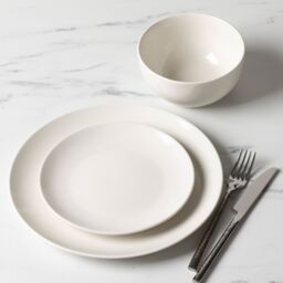 Carnaby 'Islington' 12 Piece Dinnerware Porcelain White Set Dishwasher Microwave Safe Up to 4 Places Family & Guest - Size: 12 Pack - thumbnail 2