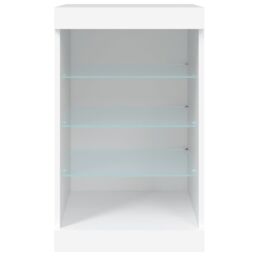 Berkfield Home Sideboard with LED Lights White 41x37x67 cm - Size: 41 x 37 x 67 cm - thumbnail 6