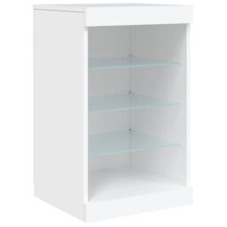 Berkfield Home Sideboard with LED Lights White 41x37x67 cm - Size: 41 x 37 x 67 cm - thumbnail 3