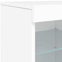 Berkfield Home Sideboard with LED Lights White 41x37x67 cm - Size: 41 x 37 x 67 cm - thumbnail 9