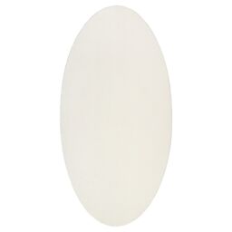Berkfield Home Rugs Cream Wool 100 x 200 cm Area Rug Oval Modern Oval Rug - Size: Medium - thumbnail 2