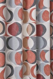 Fusion 'Sander' 100% Cotton Light Filtering Pair of Eyelet Curtains in Dark Red - Size: 117 cm width x 183 cm drop - thumbnail 3