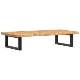 Berkfield Home Elegant Basin Shelf Wall Mounted Steel & Solid Wood Oak in Brown - thumbnail 3