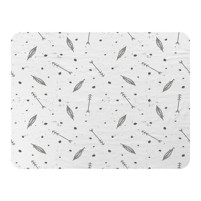 Benjamin Tate Design Feathers & Arrows In Boho Style Blanket in Natural - Size: 120 cm x 150 cm - image 1
