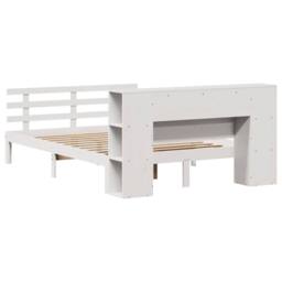 Berkfield Home Bookcase Bed without Mattress White 140x190cm Solid Wood Pine - Size: 140x190 cm - thumbnail 6