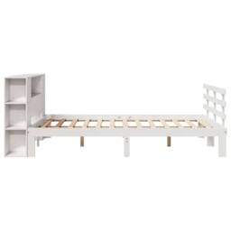 Berkfield Home Bookcase Bed without Mattress White 140x190cm Solid Wood Pine - Size: 140x190 cm - thumbnail 5