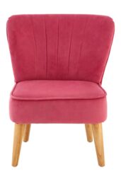 Orsina Kids Chair, Comfortable Seating Pink Velvet Chair, Easy to Clean Bedroom Chair, Adjustable Small Chair