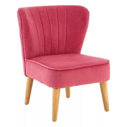 Orsina Kids Chair, Comfortable Seating Pink Velvet Chair, Easy to Clean Bedroom Chair, Adjustable Small Chair - thumbnail 2