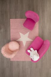 Orsina Kids Chair, Comfortable Seating Pink Velvet Chair, Easy to Clean Bedroom Chair, Adjustable Small Chair - thumbnail 5