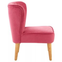 Orsina Kids Chair, Comfortable Seating Pink Velvet Chair, Easy to Clean Bedroom Chair, Adjustable Small Chair - thumbnail 3