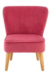 Orsina Kids Chair, Comfortable Seating Pink Velvet Chair, Easy to Clean Bedroom Chair, Adjustable Small Chair - thumbnail 7