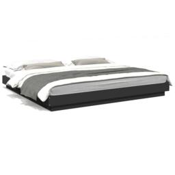 Berkfield Home Bed Frame with LED Lights without Mattress Black 180x200cm - Size: Super King - thumbnail 1
