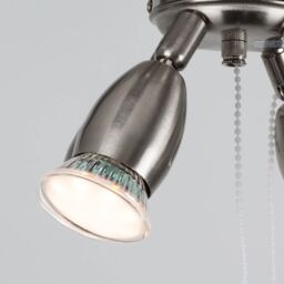 "ValueLights Scimitar 42"" 4 Blade Chrome & Black Ceiling Light Fan with Remote in Silver" - thumbnail 5
